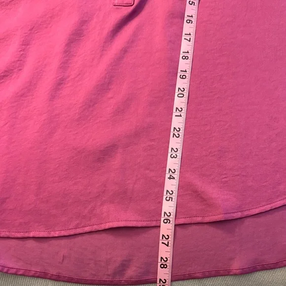 Banana Republic Volume Sleeve V-Neck Blouse Berry Size Large - Picture 5 of 10